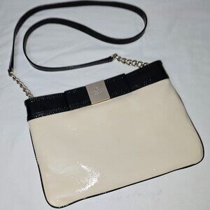 Kate Spade Primrose Hill Arica Cream & Black Patent Leather Chain Crossbody